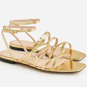 J Crew Gold Metallic Sandals